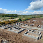 Foundations for a housing development