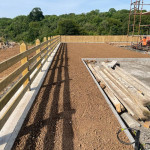Levelled soil on a garden